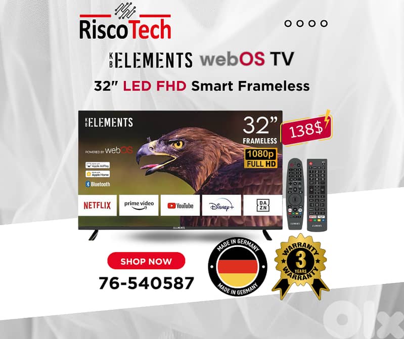 German - WebOs Qled TV - UHD 4K Smart 32” 43” 50” 55” 65” 70” 85”Inch 8