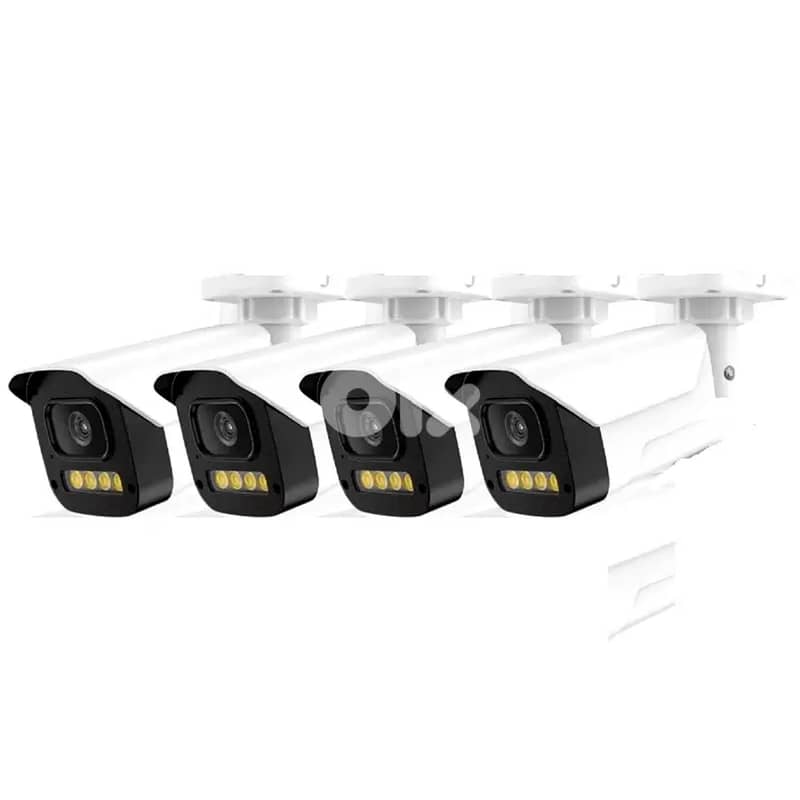 Kit 4 Channels - Full-HD 4K CCTV Kit Color - VU + Cables 0