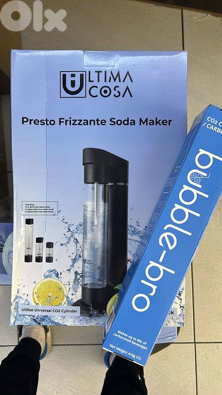 Ultima cosa soda maker black with 60L bubble-bro co2 cylinder 0