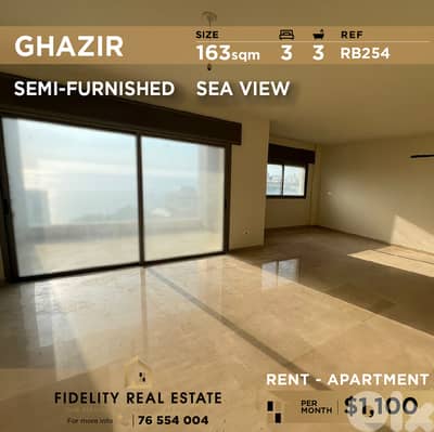 Apartment for rent in Ghazir RB254شقة شبه مفروشة للإيجار في غزير
