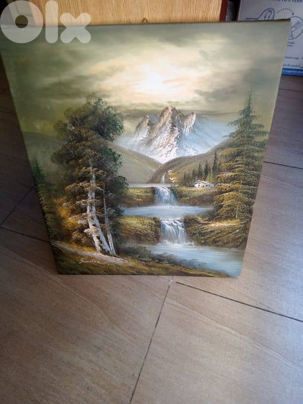 2 paintings oil vintage 0
