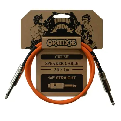 Orange Crush 3' Speaker Cable, Jack to Jack Connectors, Orange