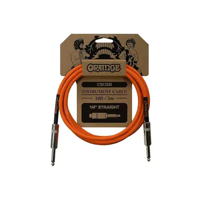 Orange Crush 10' Instrument Cable, Straight to Straight Connector
