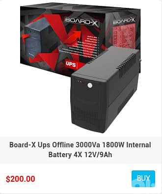 Board-X Ups Offline 850Va 1500Va 2000Va 2500Va 3000Va Internal Battery 3