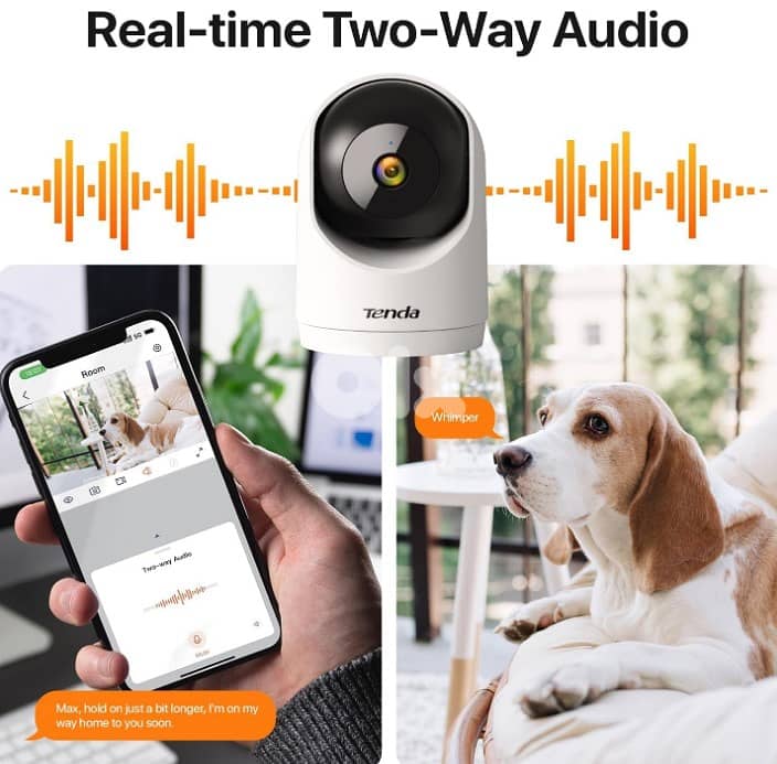 Tenda Ip Ai Camera 2k Cp3 PRO 1080P 360 Tilt Indoor Two-way Audio 4