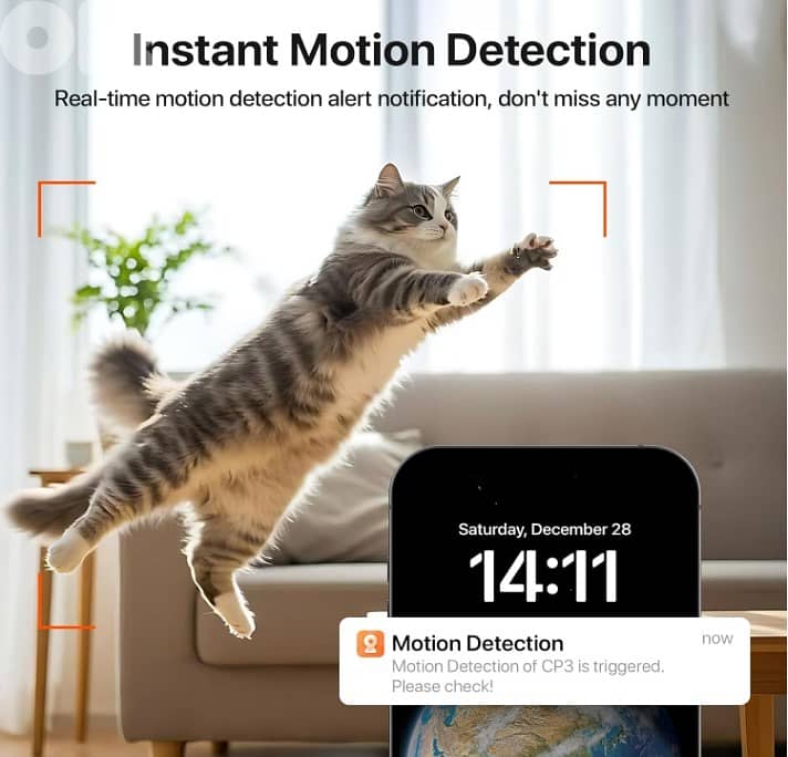 Tenda Ip Ai Camera 2k Cp3 PRO 1080P 360 Tilt Indoor Two-way Audio 5