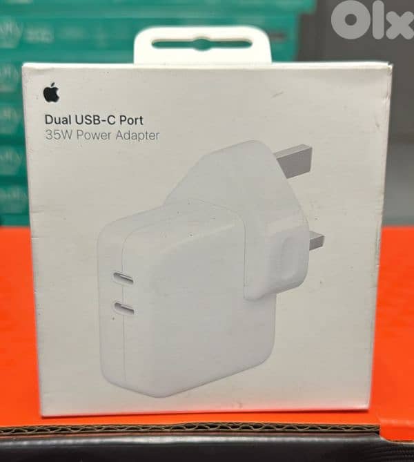 Apple 35w dual usb-c port adapter 3pin 0