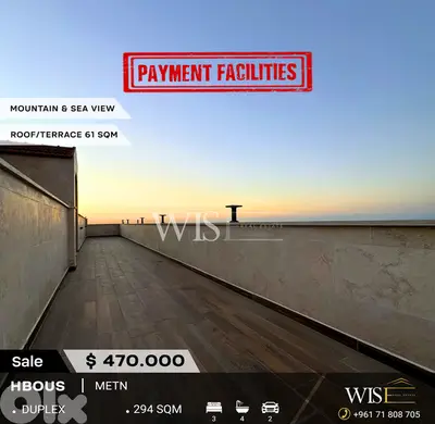 Stunning 294 SQM Duplex for SALE in a Prime Location In Hbous!