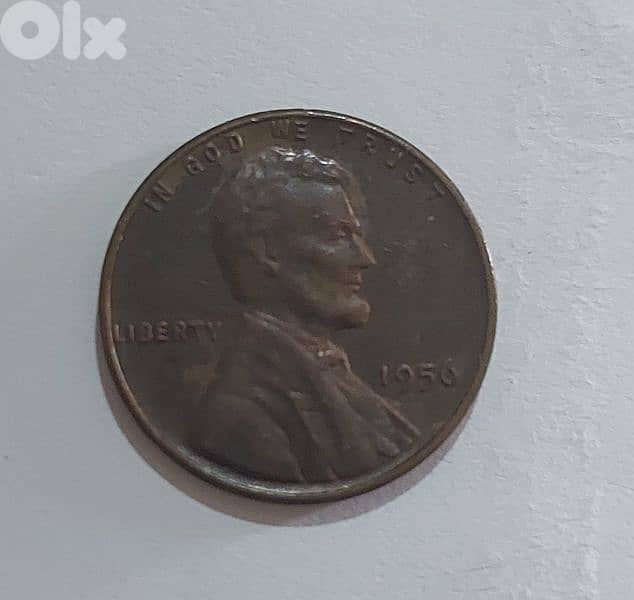 USA  Lincolin Wheat cent coin year 1956 0