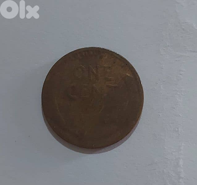USA  Lincolin Wheat cent coin swiped date 1