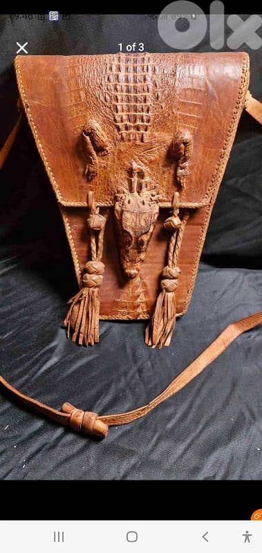 real croco hand bag geniune original  leather x size 0