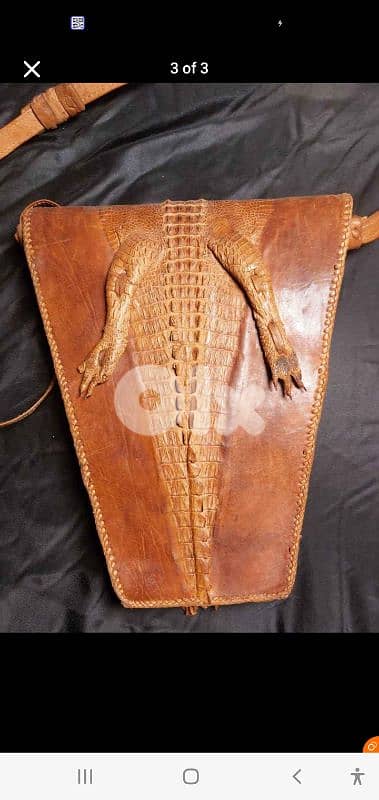 real croco hand bag geniune original  leather x size 2