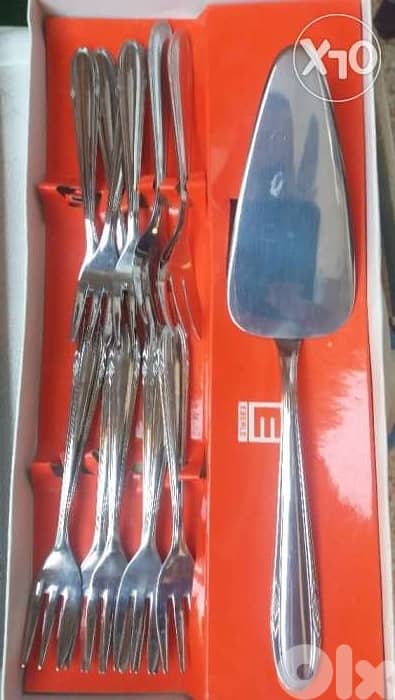 (cash $ only) Stainless Steel Dessert and Pastry Forks Set 1