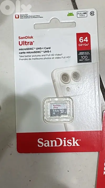 SanDisk Ultra Memory Card 64gb up to 100mb/s