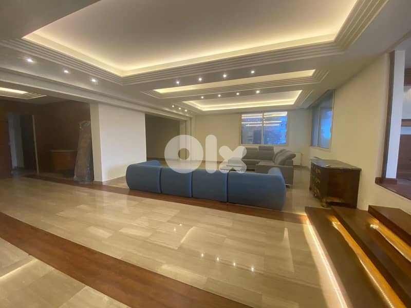 furnished apartment for rent with private terrace and garden rabieh 0