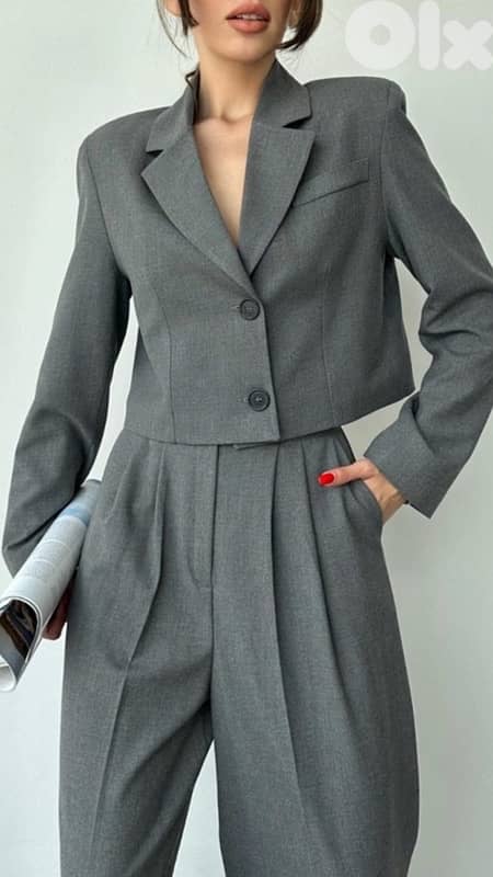 blazer gray color 0