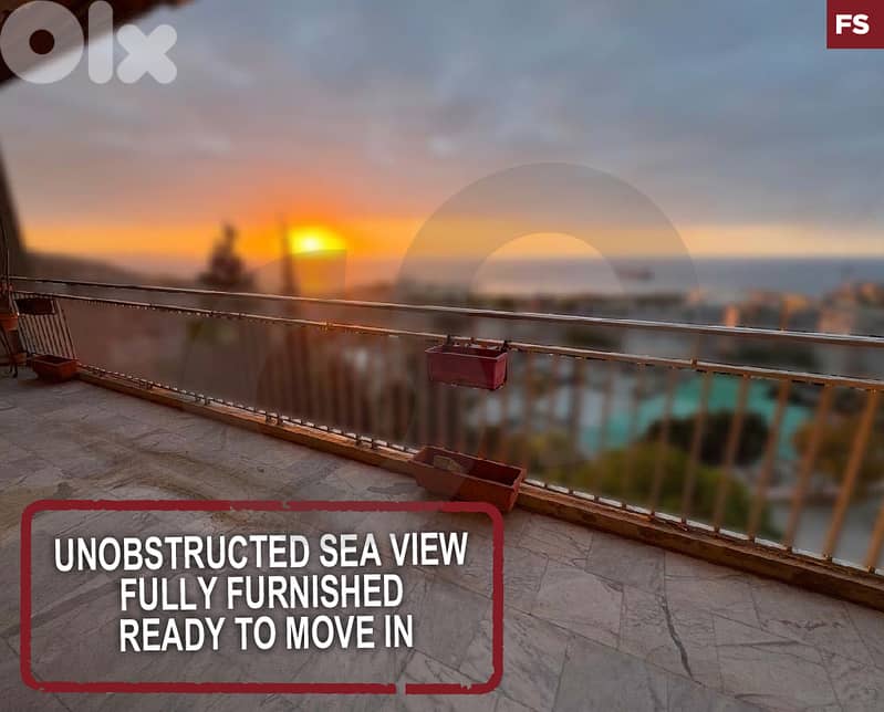 Unobstructed Sea View, Fully furnished - Zouk Mosbeh REF#FS128038 0