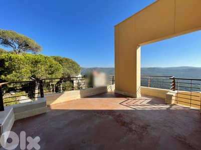 OPEN VIEW DUPLEX FOR RENT IN BROUMANA PRIME WITH TERRACE, (BRR-111)