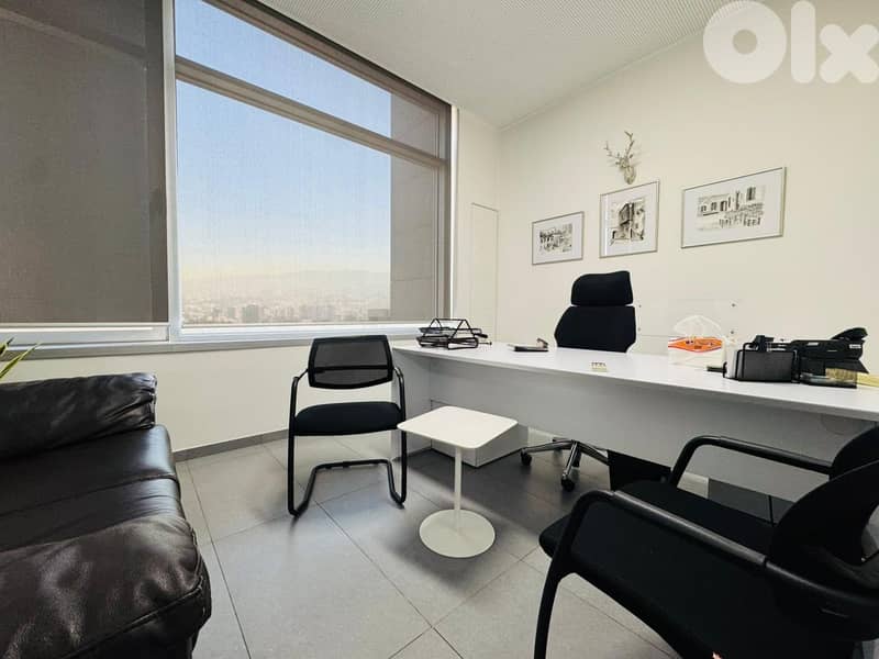 JH25-4499 Furnished Office 260m2 for rent in Sin l Fil 4