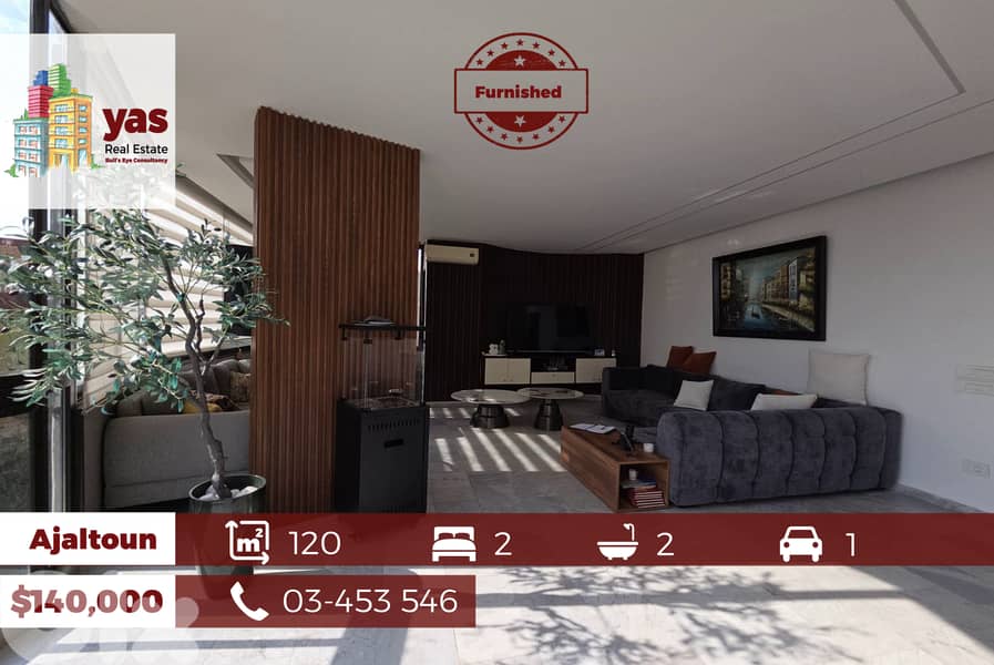 Ajaltoun 120m2 | Furnished | Mountain View | Decorated | Calm Area |TO 0