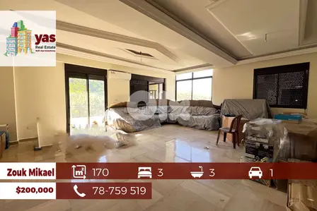 Zouk Mikael 170m2 | Excellent Condition | Prime Location | EH/RH