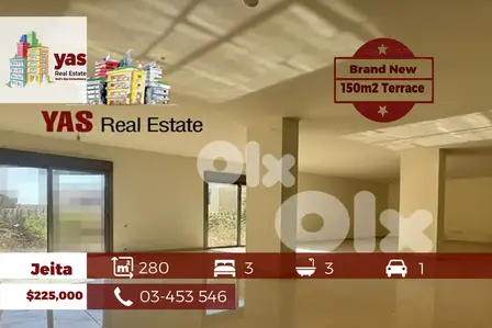 Jeita 280m2 | 150m2 Terrace | Prime Location | Brand New | EL Jeita 280m2 | 150m2 Terrace | Prime Location | Brand New | EL