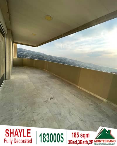 Fully Decorated 185 sqm Apartment For Sale in Shayle with Open View