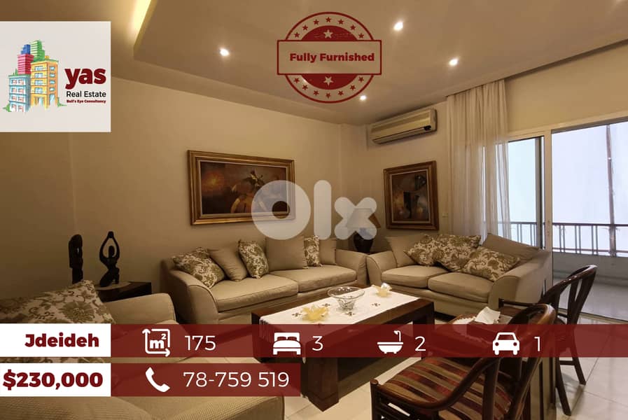 Jdeideh 175m2 | Fully Furnished | Excellent Condition | Renovated | AA 0