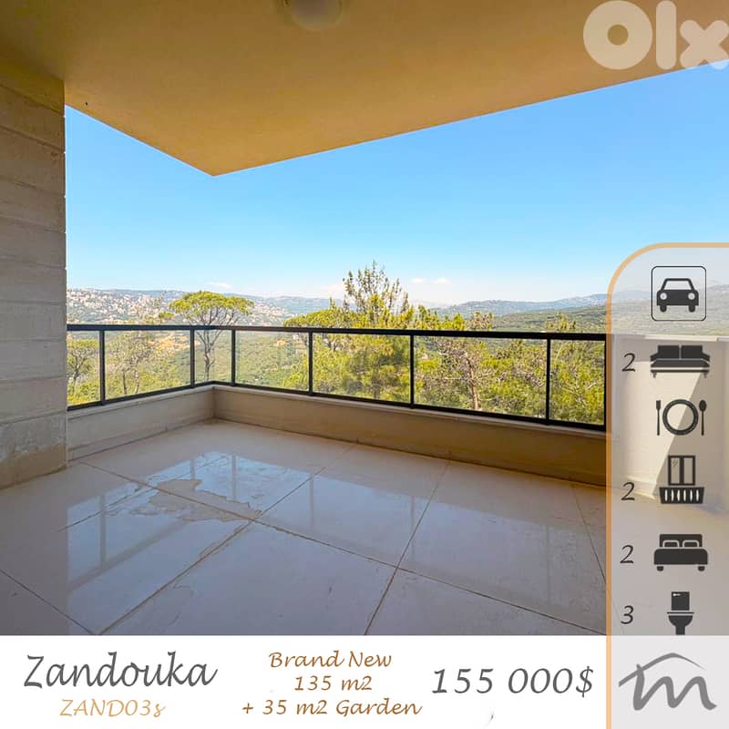 Zandouka | Brand New High End 2 Bedrooms Apt w/ Backyard Garden | View 0
