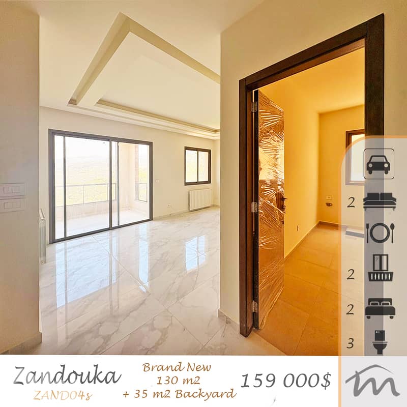 Zandouka | Brand New Decorated 130m² + Backyard Garden | Open View 0