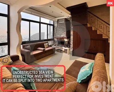 Unobstructed Sea View, duplex, metn, bsalim/بصاليم REF#RK128138
