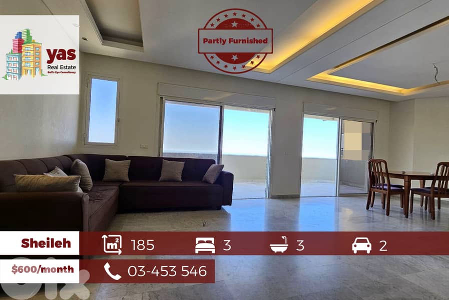 Sheileh 185m2 | Killer View | Partly Furnished |Dead End Street | TO | 0