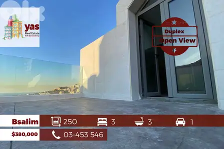 Bsalim 250m2 | Duplex | Open View | High End | Private street | PED