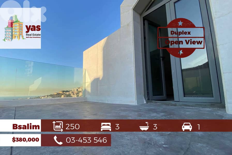 Bsalim 250m2 | Duplex | Open View | High End | Private street | PED 0