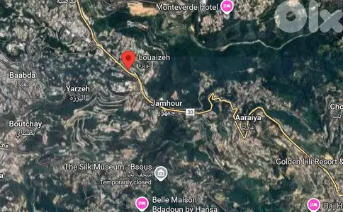 540 m2 land+Mountain View 4sale in Louayze - أرض للبيع في اللويزة