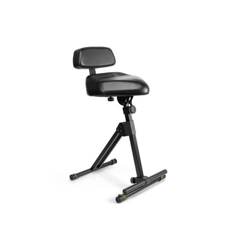 Gravity FM SEAT1 BR Height Adjustable Stool with Foot and Backrest 0