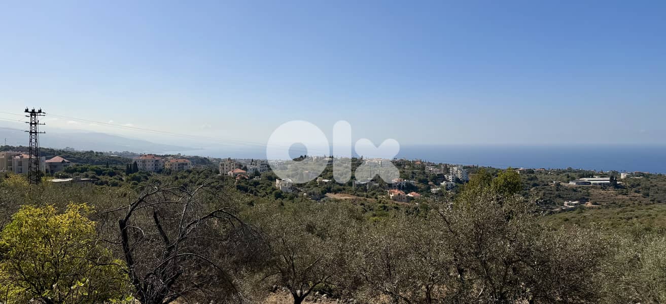 1594 SQM Prime Location Land in Monsef, Jbeil with Full Sea View 0