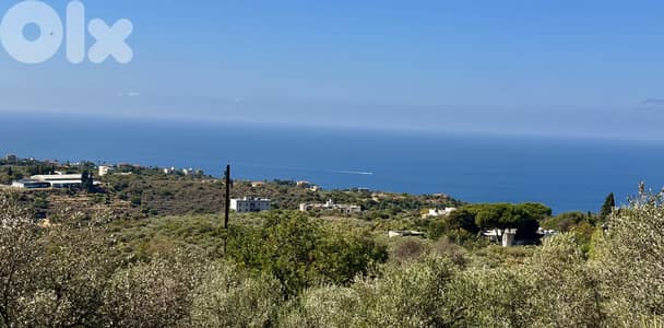 1594 SQM Prime Location Land in Monsef, Jbeil with Full Sea View