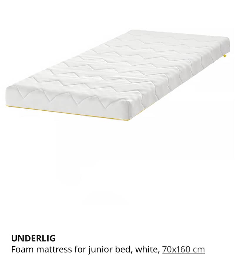 Preloved IKEA 160x70cm Sniglar bed with mattress and waterproof cover 2