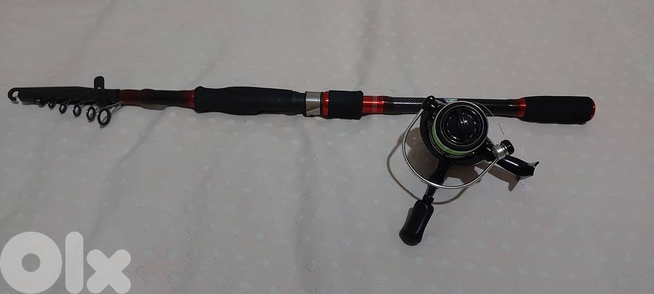 Used Carbon Fishing Rod 300 cm+Fishing reel 7000+string :WA 03668674 2