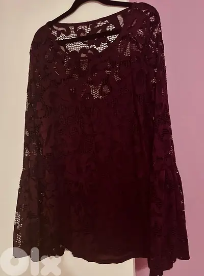 Burgundy top