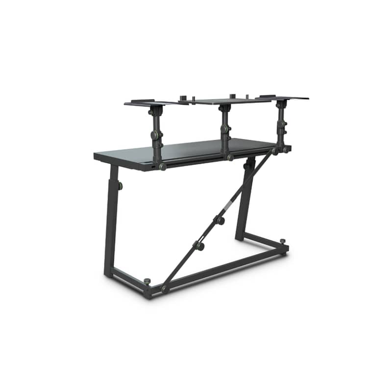 Gravity DJ Desk with Adjustable Loudspeaker and Laptop Trays 1