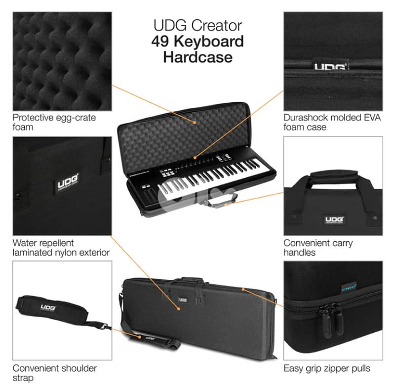 UDG Creator 49 Keyboard Hardcase, Black 0