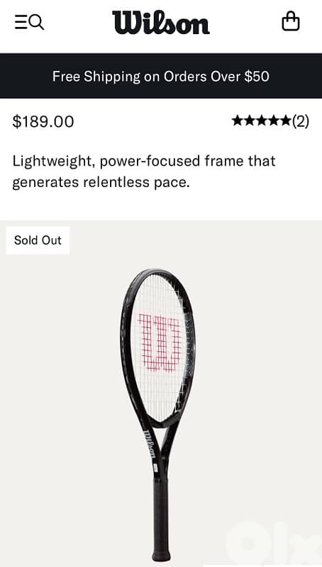 Wilson tennis racket XP1 2