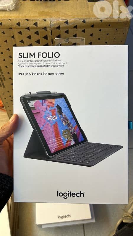 Logitech slim folio keyboard english black ipad 7/8/9 0