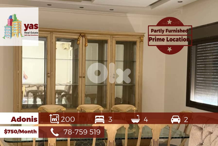 Adonis 200m2 | Partly Furnished | Rent | Open View | Calm Street | IV 0