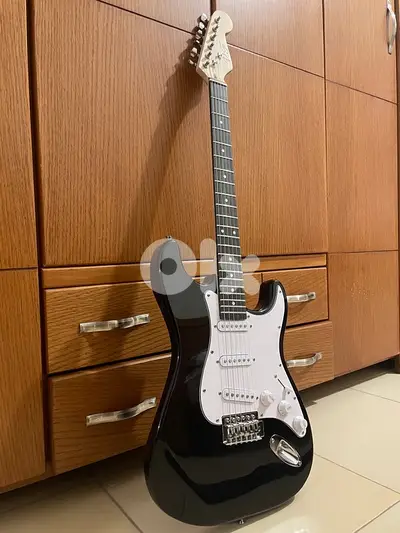 Black Stratocaster Electric Guitar