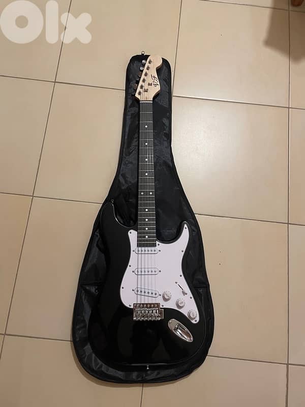 Black Stratocaster Electric Guitar 1