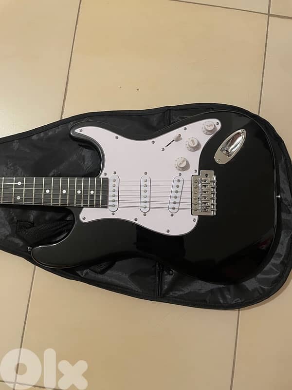 Black Stratocaster Electric Guitar 2