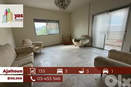 Ajaltoun 135m2 | Well Maintained | Quiet Street | Catch | DA Ajaltoun 135m2 | Well Maintained | Quiet Street | Catch | DA